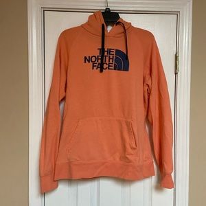 Orange womens north face hoodie
